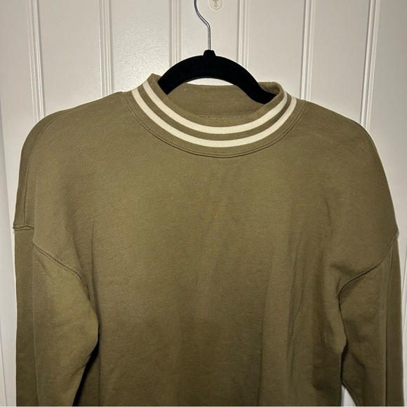 Madewell Resourced Cotton Studio Ringer Mock Neck Sweatshirt Size XS - Picture 3 of 10